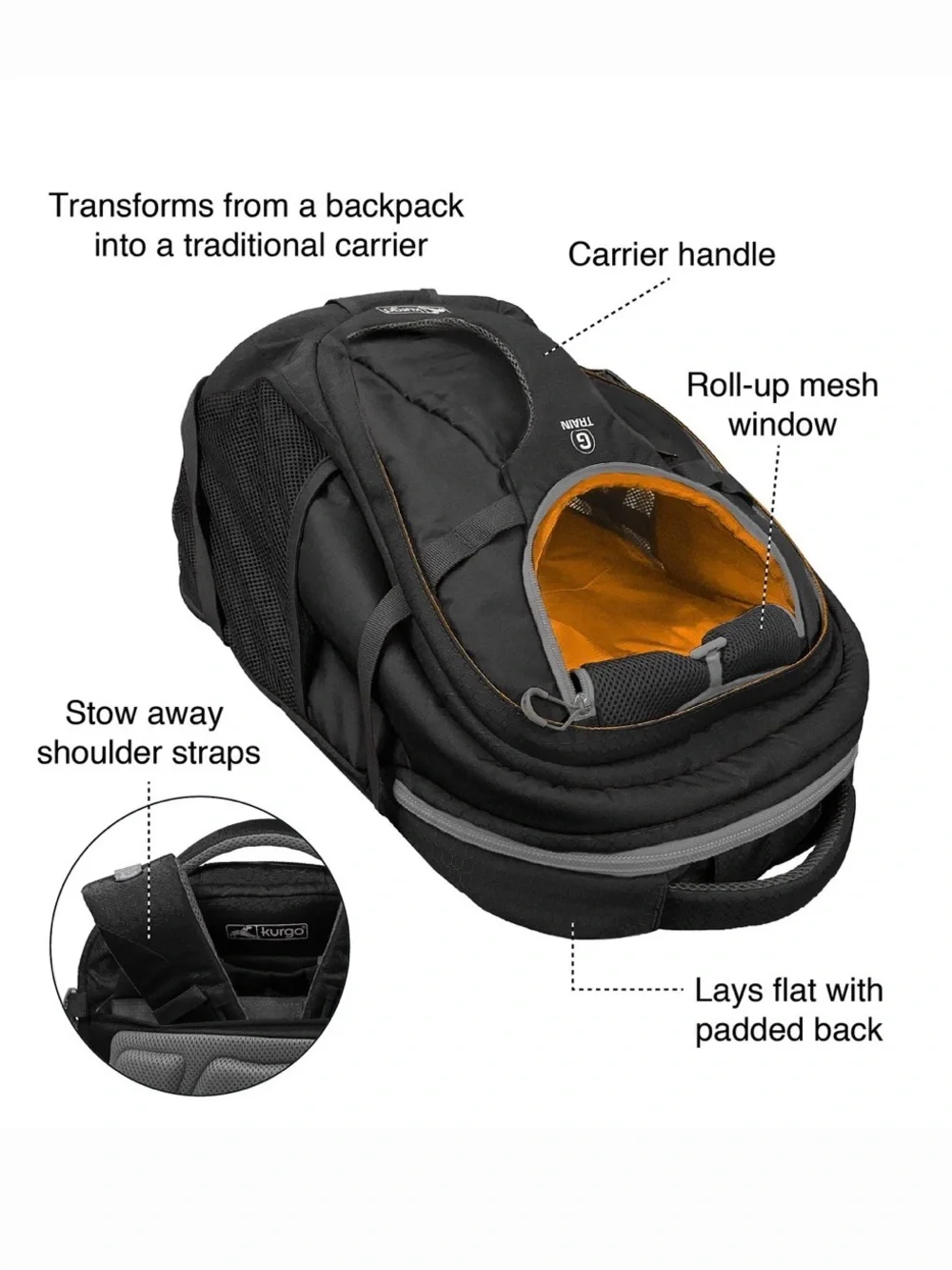 Kurgo G-Train Dog Carrier Backpack